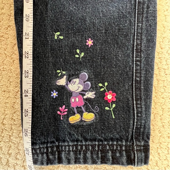 DISNEY Vintage Mickey Mouse Embroidered Blue Jeans Denim High Rise M - Picture 14 of 14